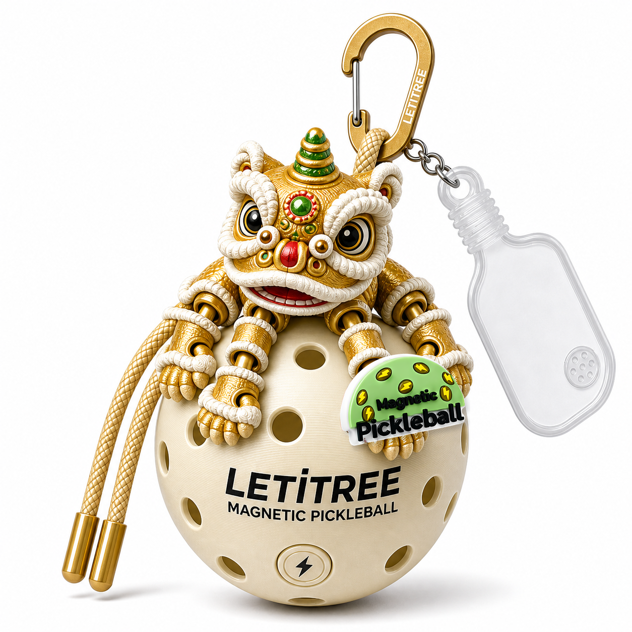 LETiTREE Magnetic Pickleball Keychain - Lion Dance Variant 03 (LIO003)
