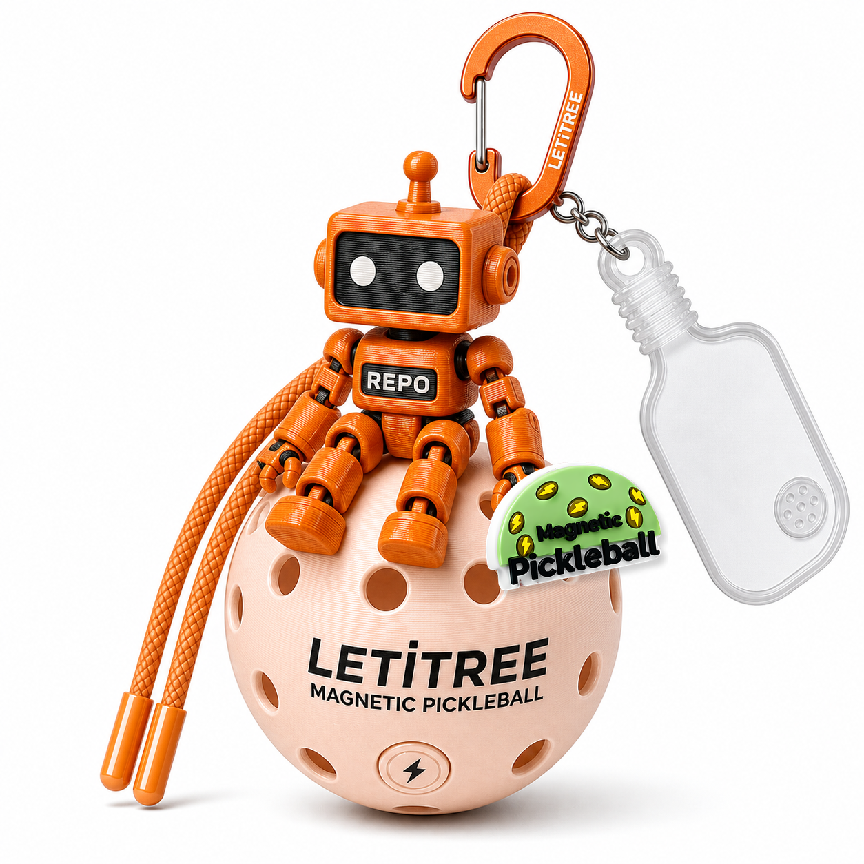 LETiTREE Magnetic Pickleball Keychain - Repo Robot Figure Variant 01 (RPO001)