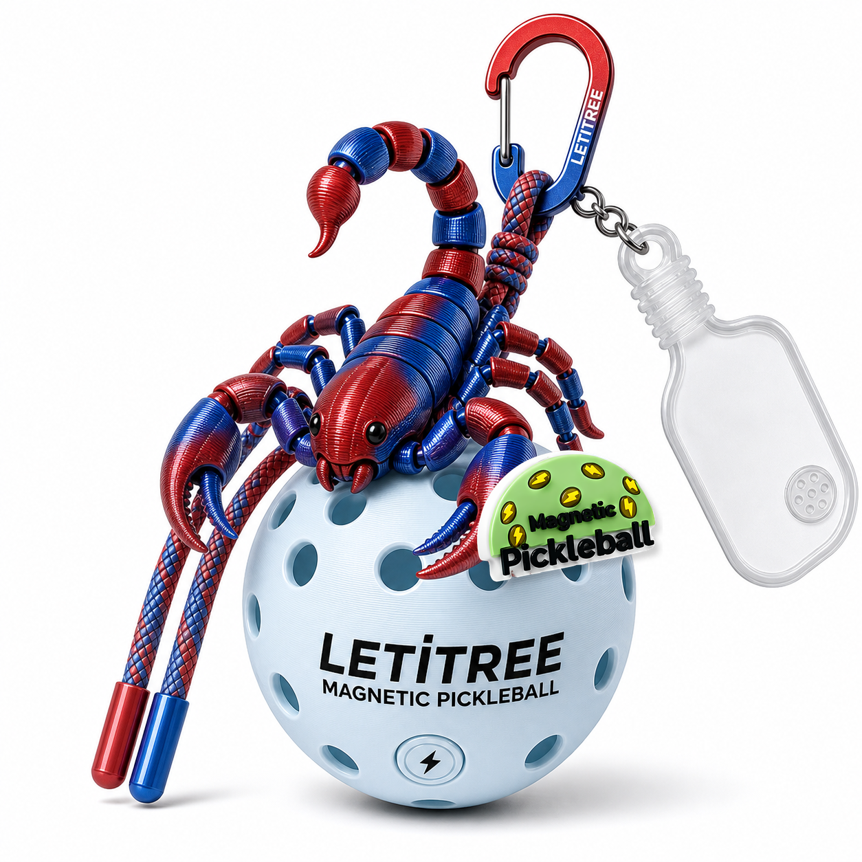 LETiTREE Magnetic Pickleball Keychain - Scorpion Articulated 23Cm 01 (SCP001)