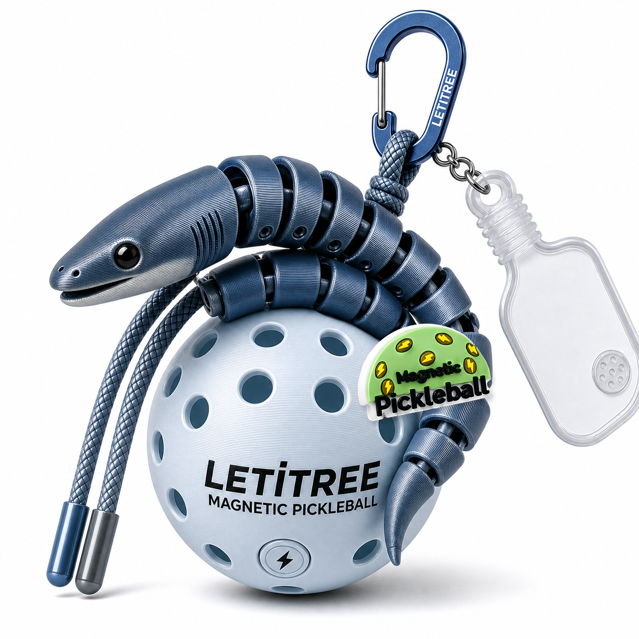 LETiTREE Magnetic Pickleball Keychain - Shark Orca Variant 03 (SHK003)