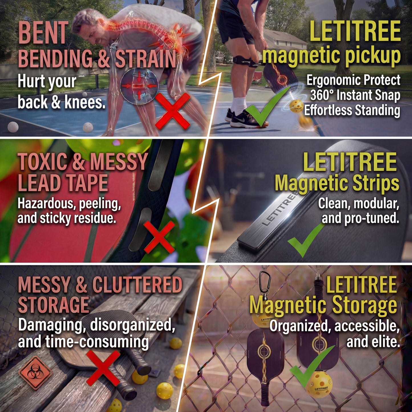 Magnetic Pickleball Conversion Kit 2-Pack (Duo Sync Edition)