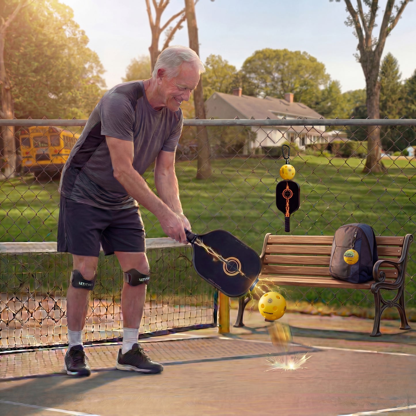 Magnetic Pickleball Conversion Kit 1-Pack(Solo Smart Edition - Yellow)