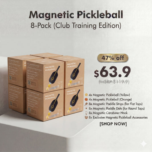 LETITREE Magnetic Pickleball Conversion Kit 4-in-1｜No-Bend Pickup · Swing Weight Tuning · Fence Storage · DIY Charms｜Lazy Tool, Court Prank, Viral Video, Birthday Gift(Club Training Edition)