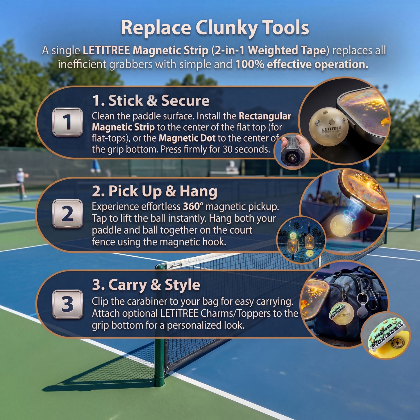 Magnetic Pickleball Conversion Kit 4-Pack (Family League Edition)