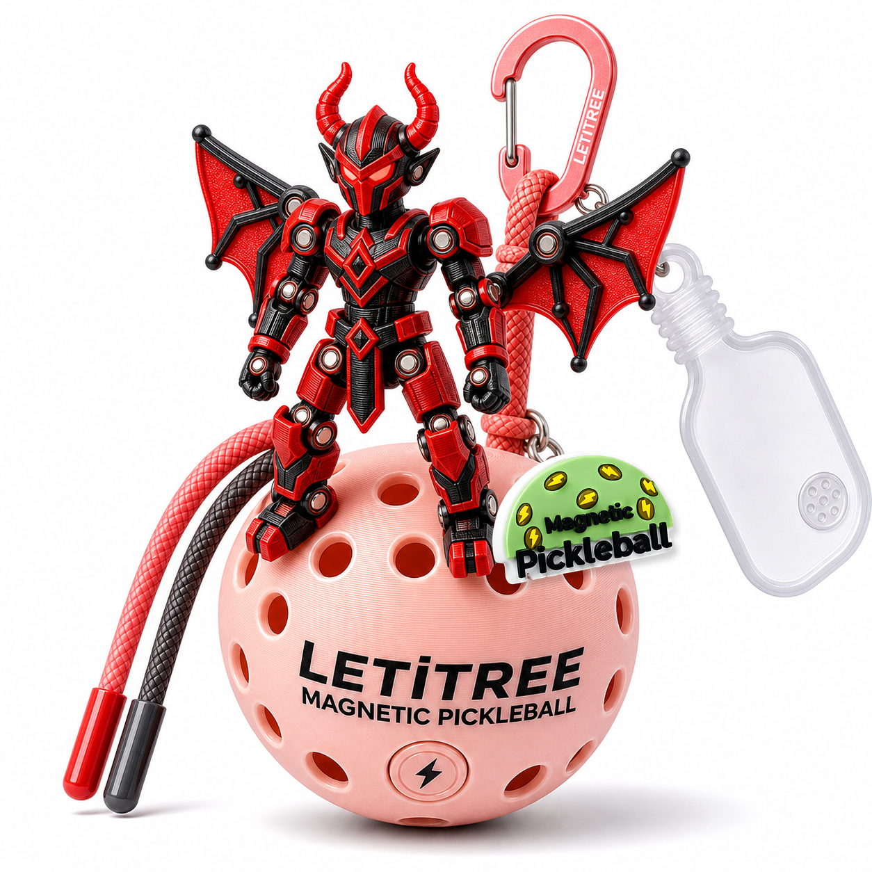 LETiTREE Magnetic Pickleball Keychain - Glow Diy Magnetic Figure Variant 11 (DYM011)