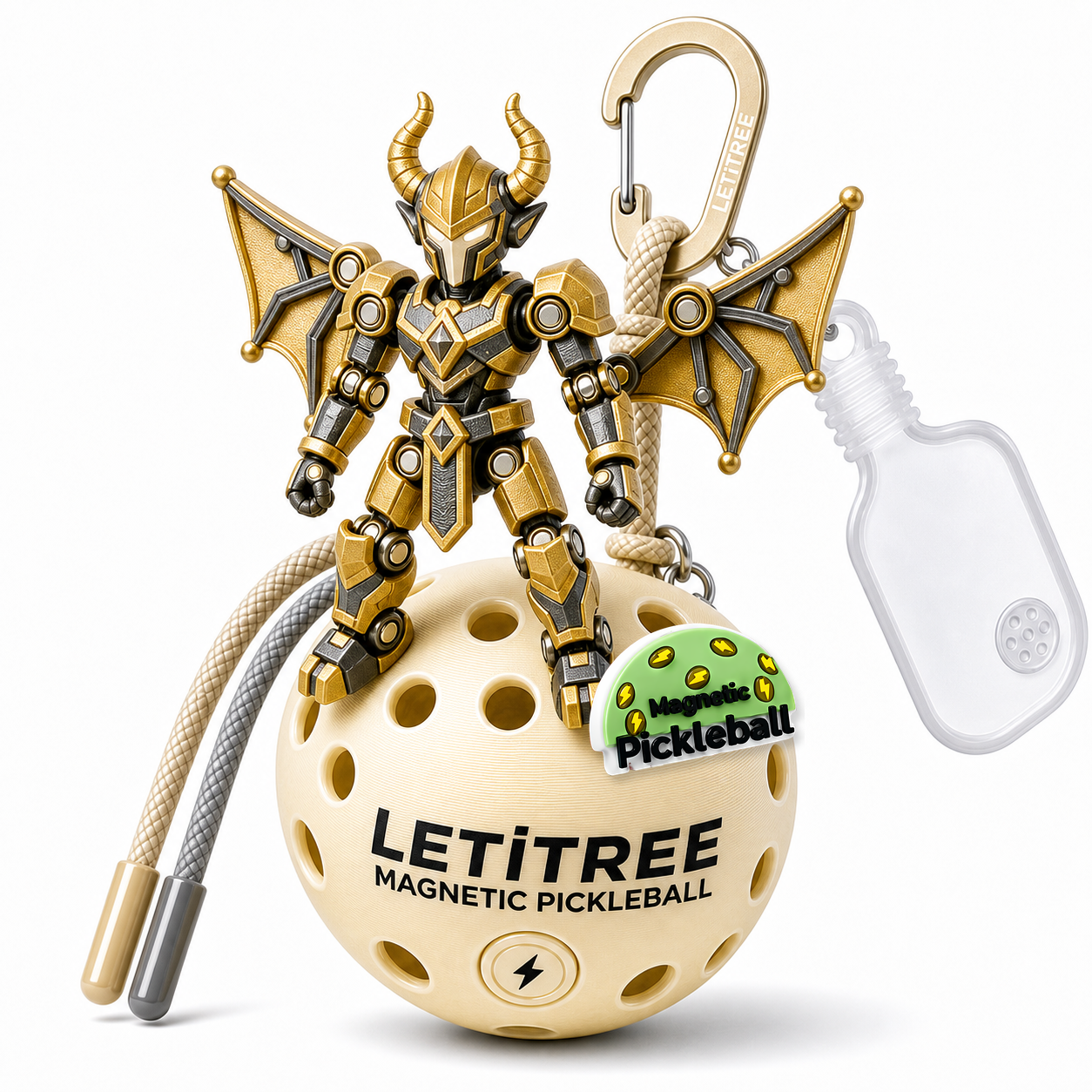 LETiTREE Magnetic Pickleball Keychain - Glow Diy Magnetic Figure Variant 14 (DYM014)