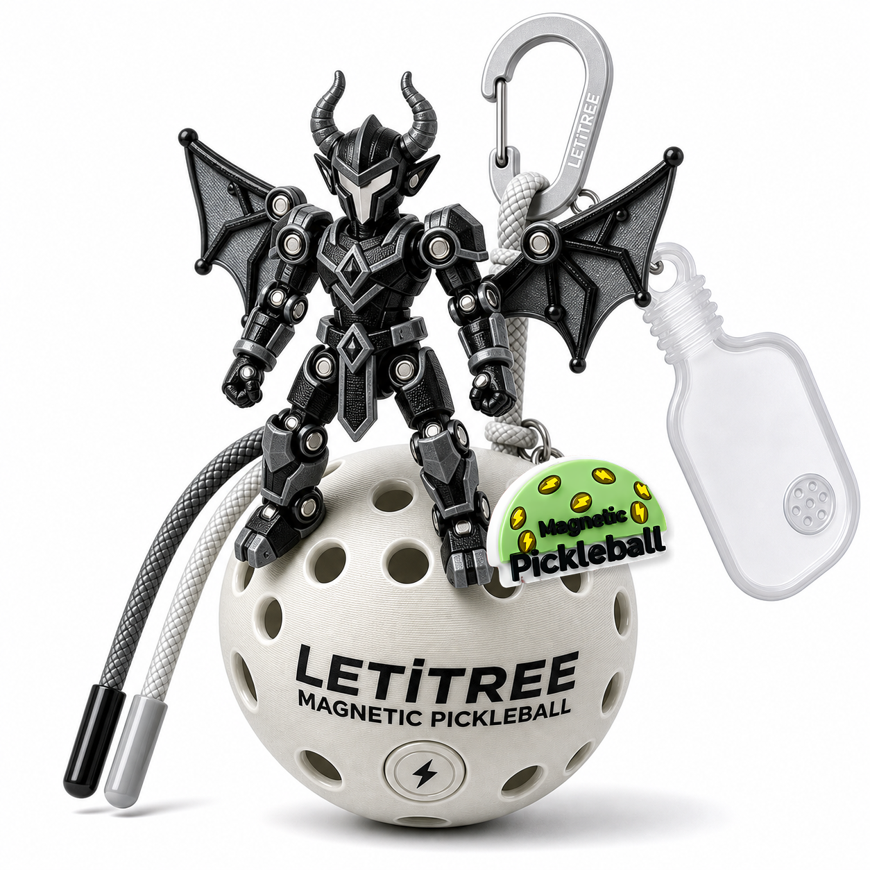 LETiTREE Magnetic Pickleball Keychain - Glow Diy Magnetic Figure Variant 16 (DYM016)