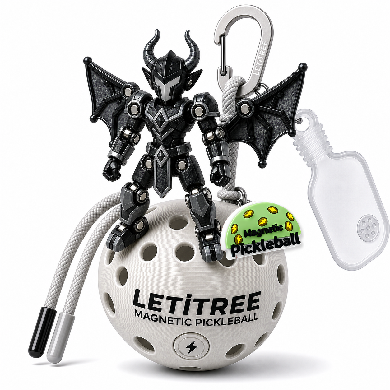 LETiTREE Magnetic Pickleball Keychain - Glow Diy Magnetic Figure Variant 17 (DYM017)