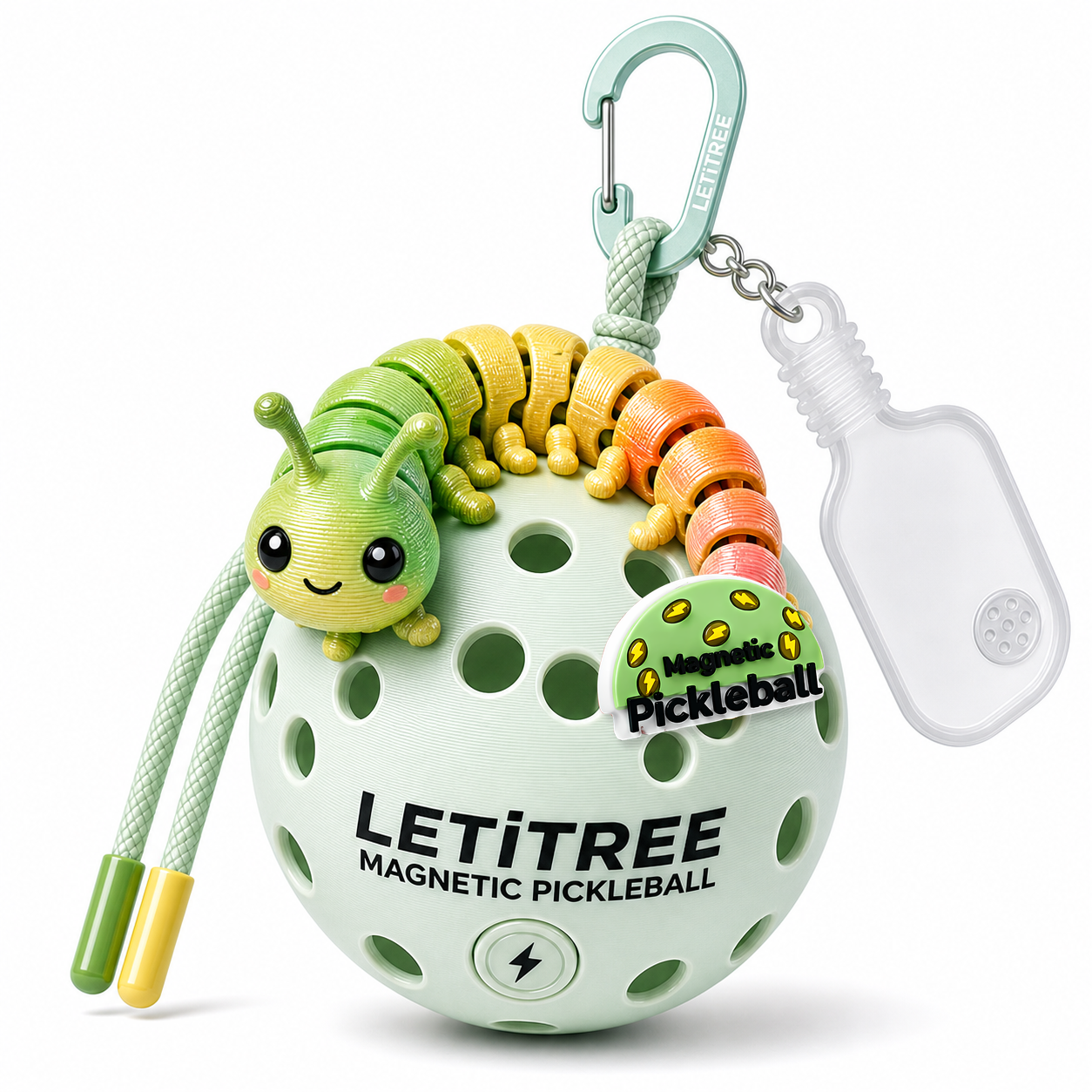 LETiTREE Magnetic Pickleball Keychain - Educational Articulated Charm Variant 04 (EDU004)