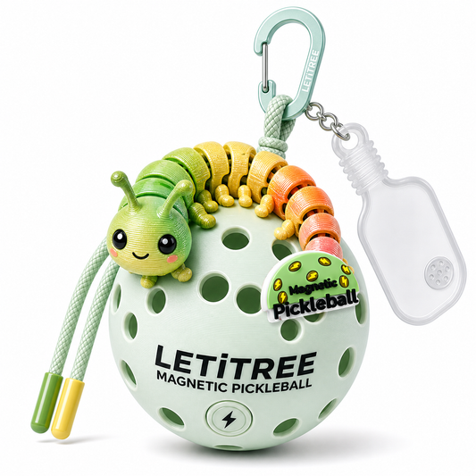 LETiTREE Magnetic Pickleball Keychain - Educational Articulated Charm Variant 04 (EDU004)