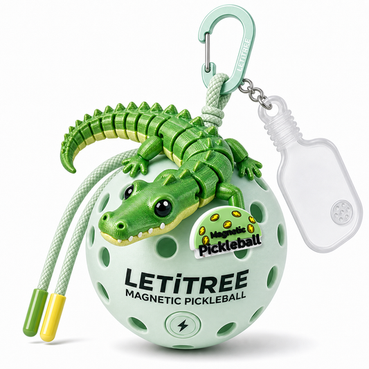 LETiTREE Magnetic Pickleball Keychain - Educational Articulated Charm Variant 06 (EDU006)