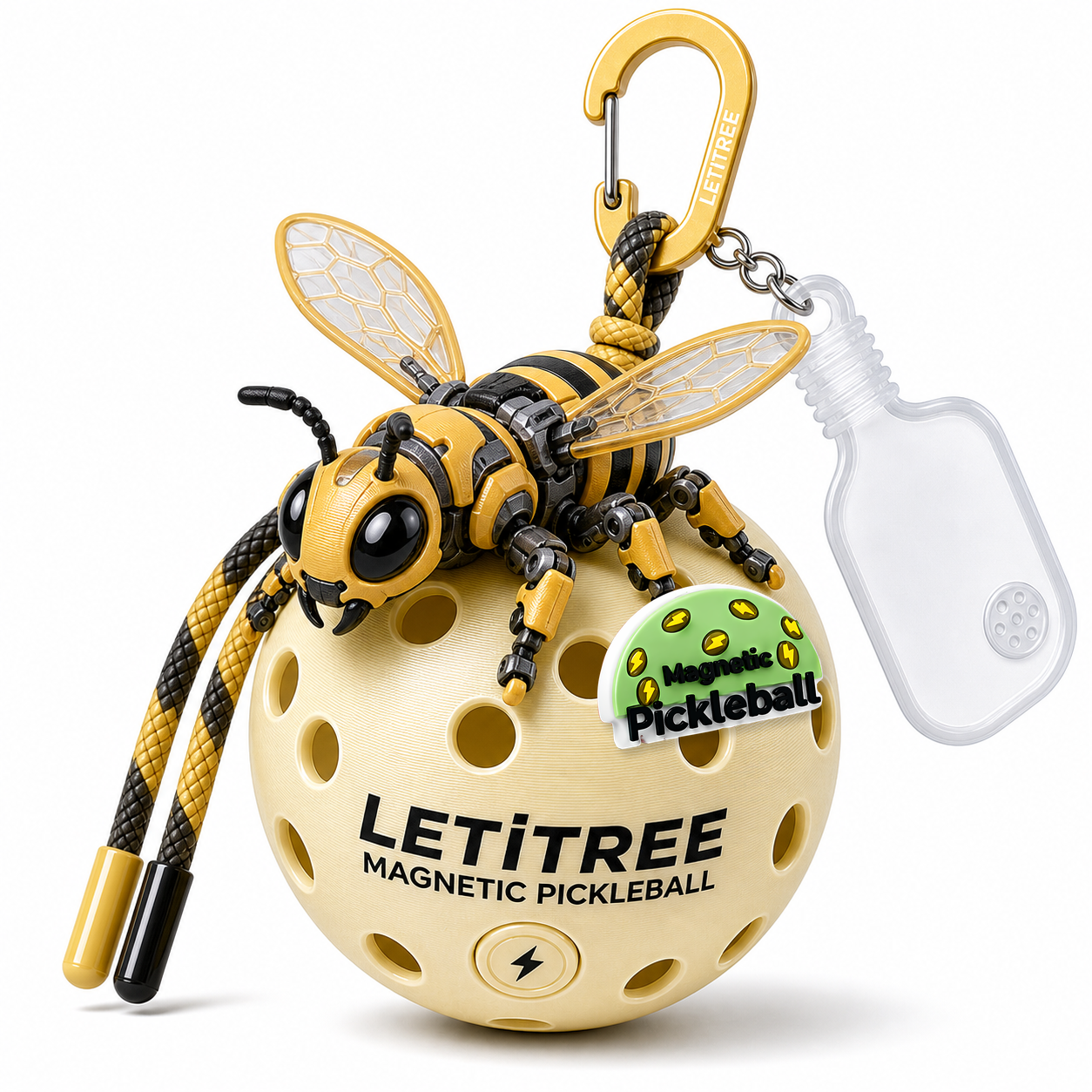 LETiTREE Magnetic Pickleball Keychain - Educational Articulated Charm Variant 09 (EDU009)