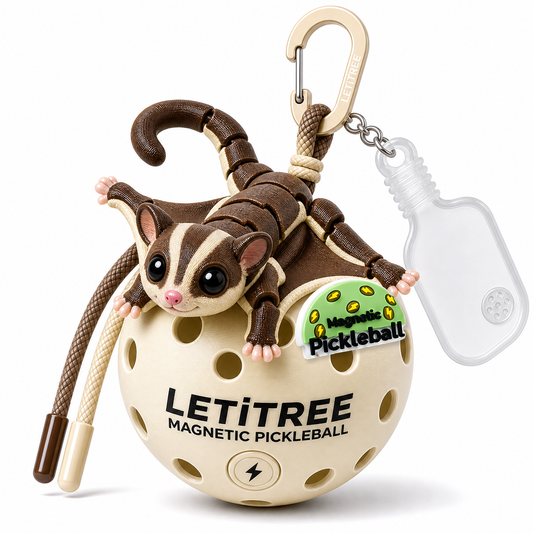 LETiTREE Magnetic Pickleball Keychain - Educational Articulated Charm Variant 10 (EDU010)