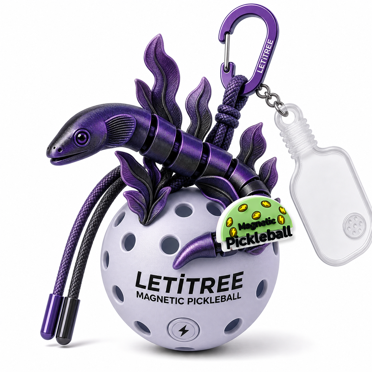 LETiTREE Magnetic Pickleball Keychain - Sea Eel Kelp Variant 01 (EEL001)