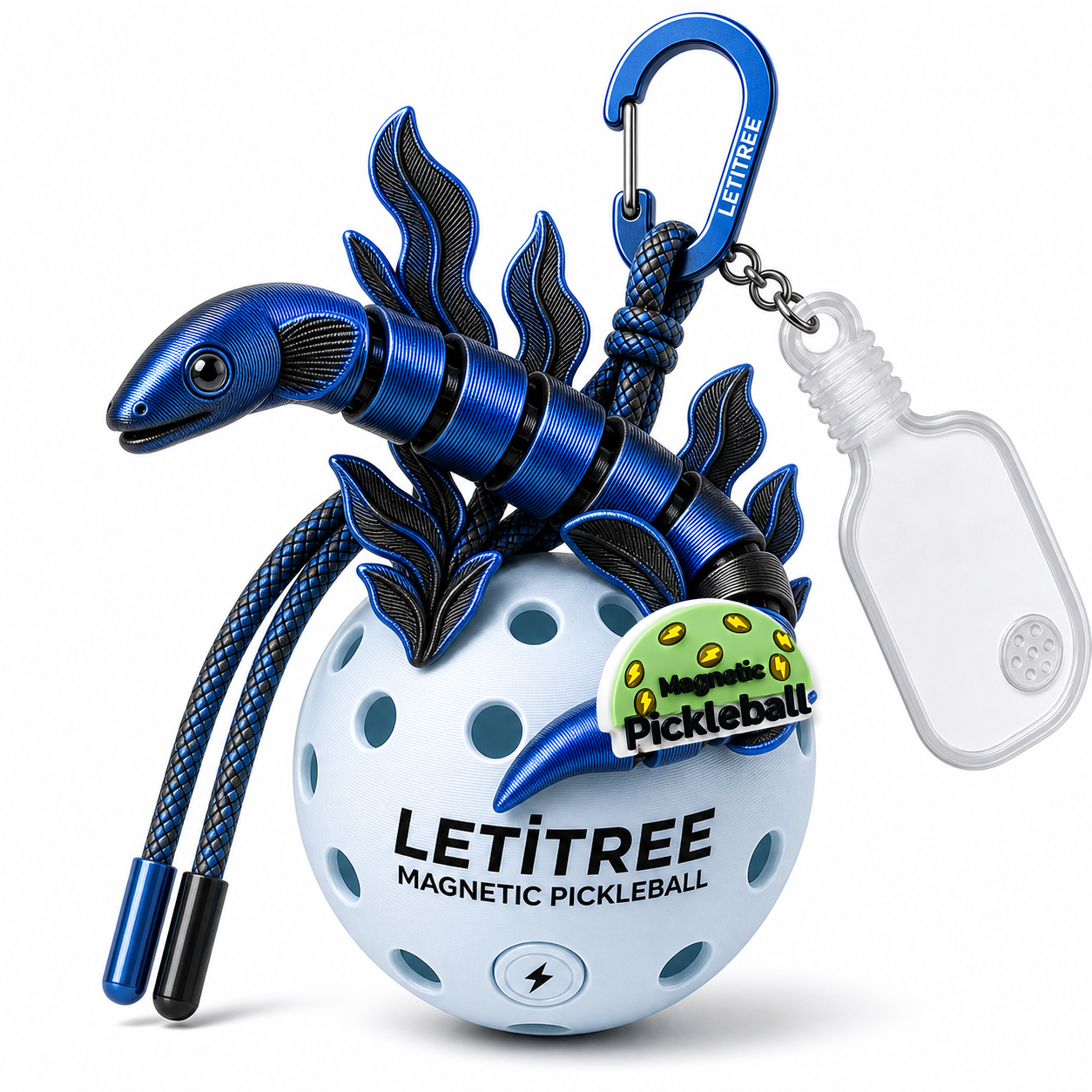 LETiTREE Magnetic Pickleball Keychain - Sea Eel Kelp Variant 04 (EEL004)