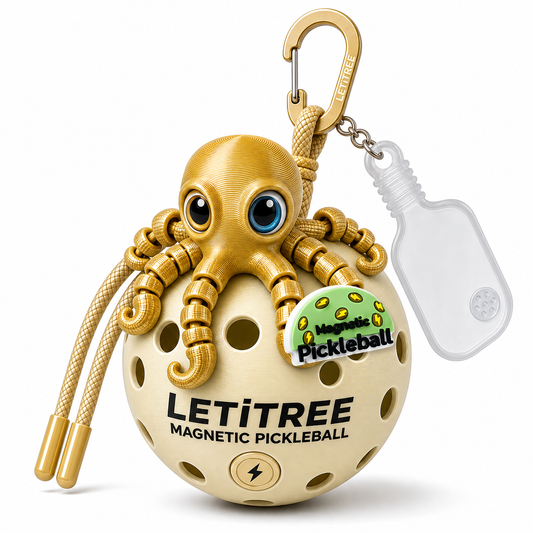 LETiTREE Magnetic Pickleball Keychain - Big Eye Octopus Variant 05 (EYO005)