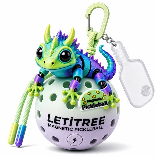 LETiTREE Magnetic Pickleball Keychain - Glow Dragon Magnet Frog Variant 02 (GDL002)