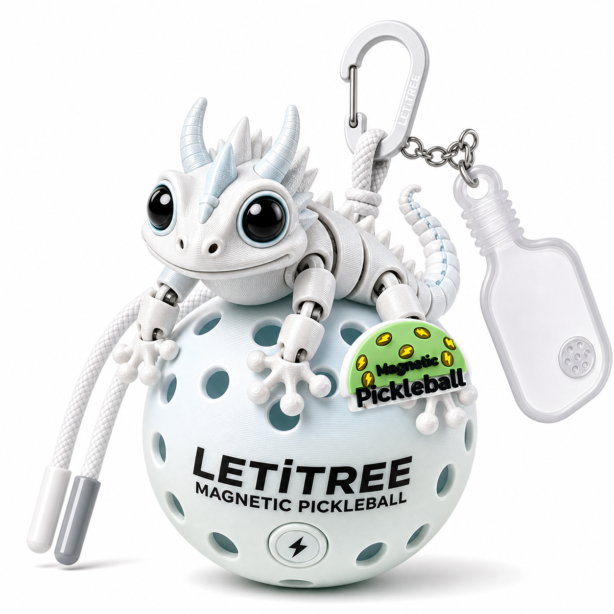 LETiTREE Magnetic Pickleball Keychain - Glow Dragon Magnet Frog Variant 05 (GDL005)