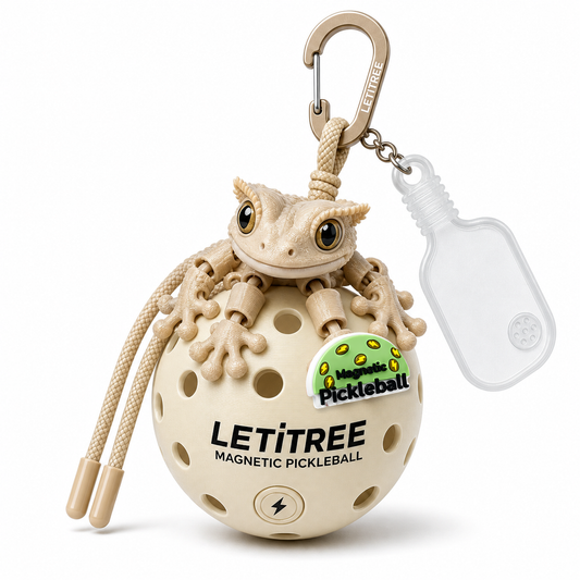 LETiTREE Magnetic Pickleball Keychain - Eyelash Gecko 14Cm 02 (GEK002)