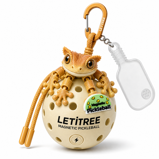LETiTREE Magnetic Pickleball Keychain - Eyelash Gecko 16Cm 05 (GEK005)