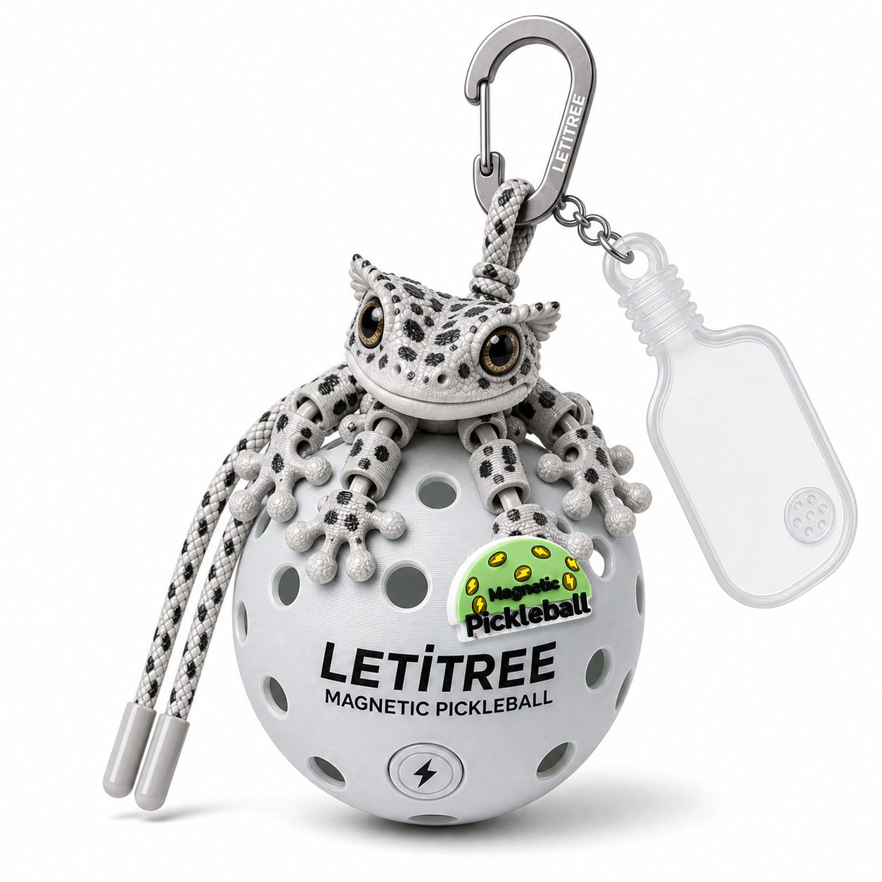 LETiTREE Magnetic Pickleball Keychain - Eyelash Gecko 16Cm 06 (GEK006)