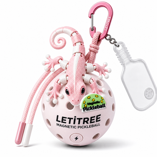 LETiTREE Magnetic Pickleball Keychain - Wall Gecko Variant 03 (GKO003)