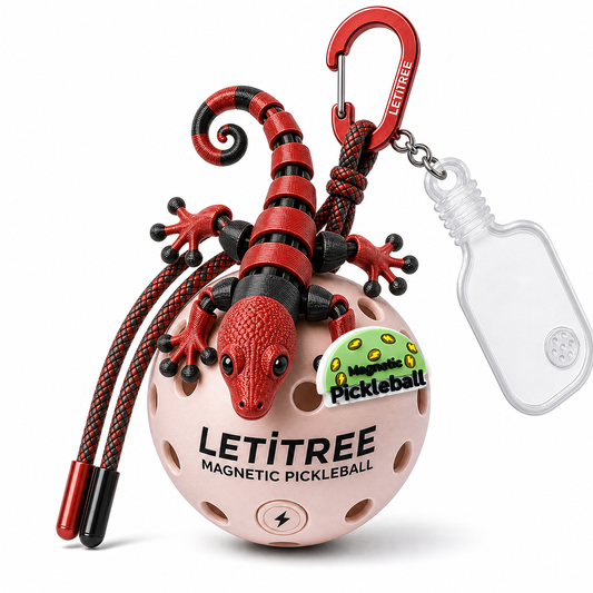 LETiTREE Magnetic Pickleball Keychain - Wall Gecko Variant 05 (GKO005)