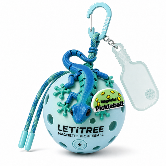 LETiTREE Magnetic Pickleball Keychain - Wall Gecko Variant 06 (GKO006)