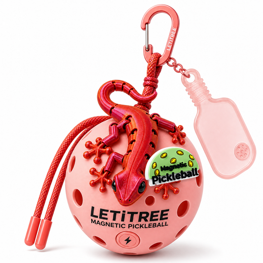 LETiTREE Magnetic Pickleball Keychain - Wall Gecko Variant 07 (GKO007)