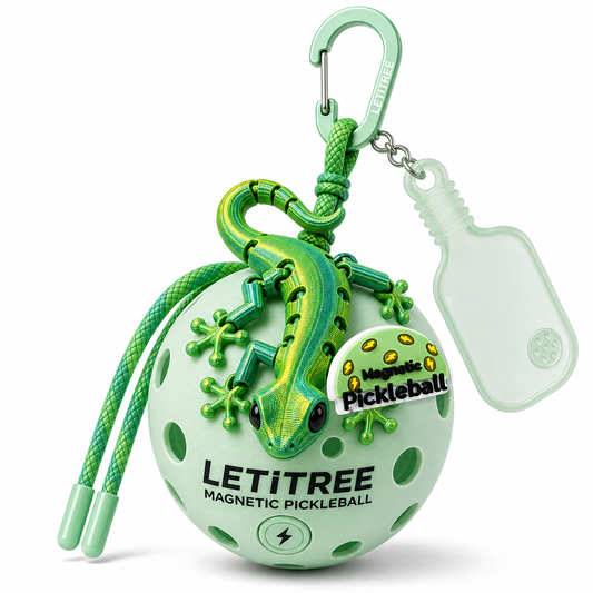 LETiTREE Magnetic Pickleball Keychain - Wall Gecko Variant 08 (GKO008)