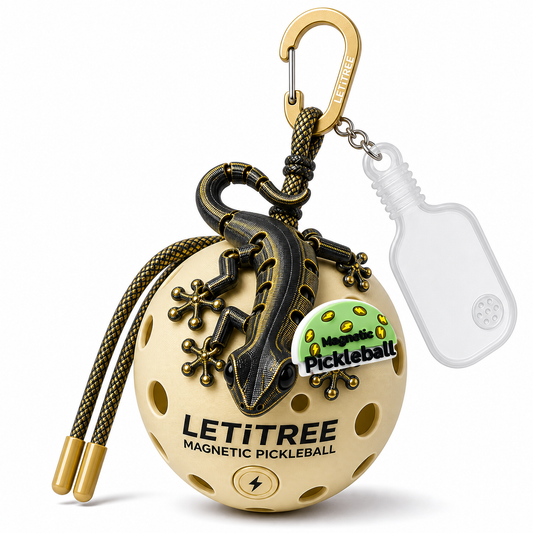 LETiTREE Magnetic Pickleball Keychain - Wall Gecko Variant 10 (GKO010)