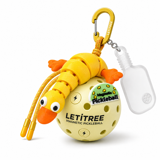 LETiTREE Magnetic Pickleball Keychain - Big Eye Goose Pro Yellow (GOO001)