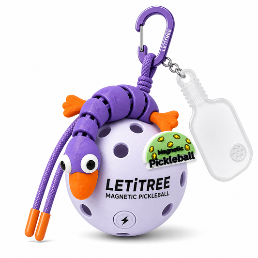 LETiTREE Magnetic Pickleball Keychain - Big Eye Goose True Purple (GOO009)