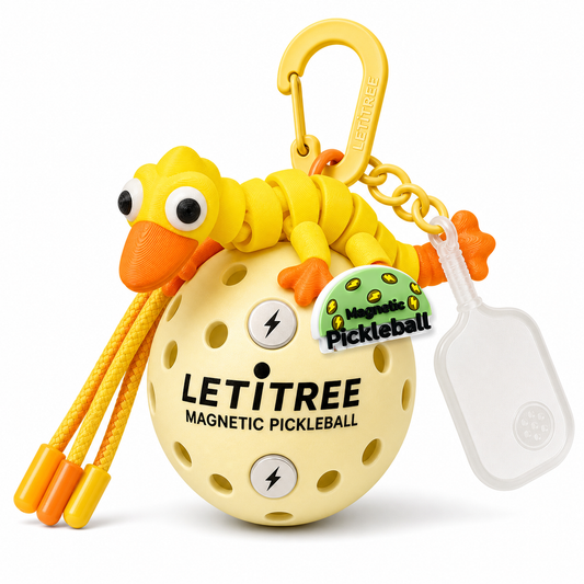 LETiTREE Magnetic Pickleball Keychain - Big Eye Goose True Yellow (GOO011)