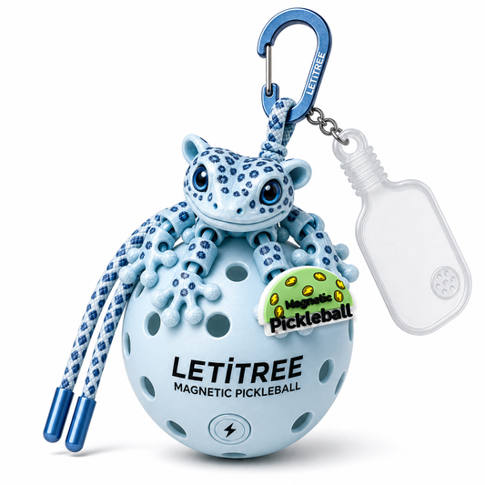 LETiTREE Magnetic Pickleball Keychain - Leopard Snow Leopard Variant 01 (LPD001)