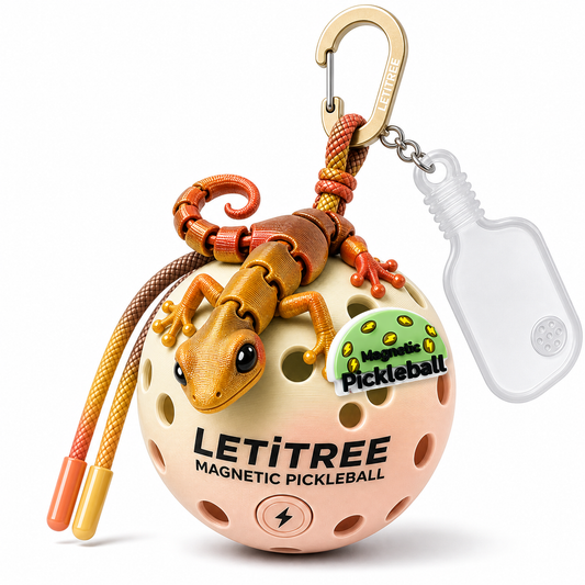 LETiTREE Magnetic Pickleball Keychain - Cute Lizard Keychain Variant 04 (LZD004)