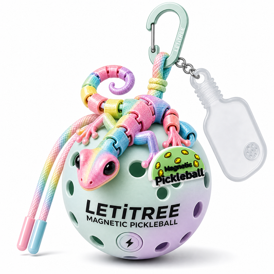 LETiTREE Magnetic Pickleball Keychain - Cute Lizard Keychain Variant 07 (LZD007)