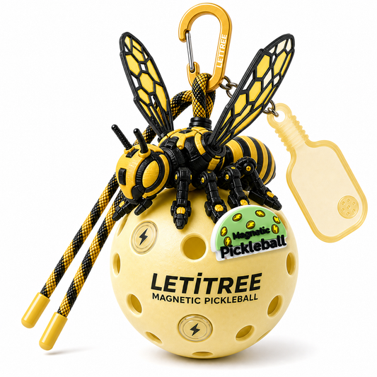LETiTREE Magnetic Pickleball Keychain - Mecha Bee Yellow Large 13Cm (MCB001)