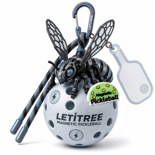 LETiTREE Magnetic Pickleball Keychain - Mecha Bee Graphite Large 13Cm (MCB005)