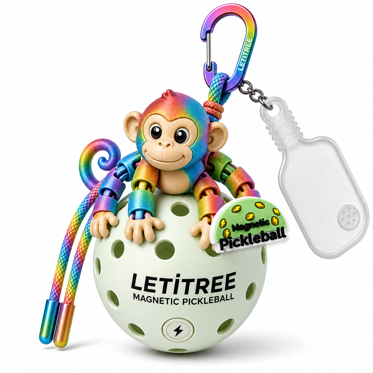 LETiTREE Magnetic Pickleball Keychain - Articulated Monkey 10Cm 01 (MON001)