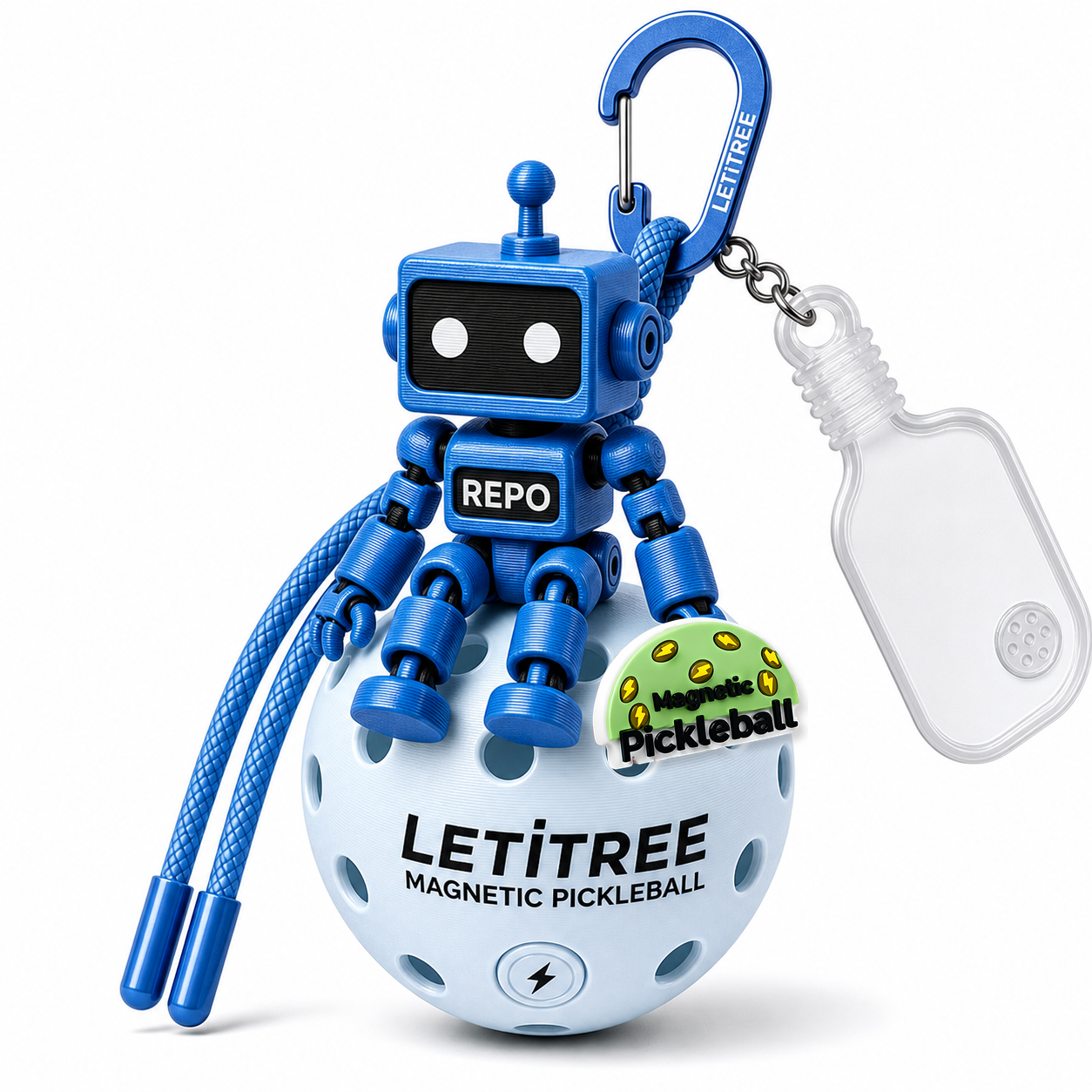 LETiTREE Magnetic Pickleball Keychain - Repo Robot Figure Variant 05 (RPO005)