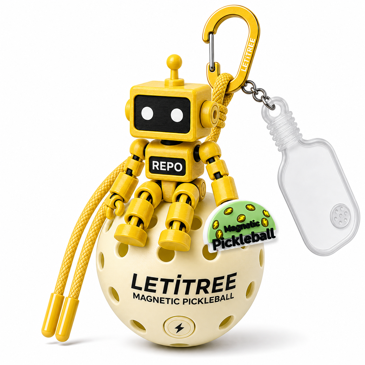 LETiTREE Magnetic Pickleball Keychain - Repo Robot Figure Variant 07 (RPO007)