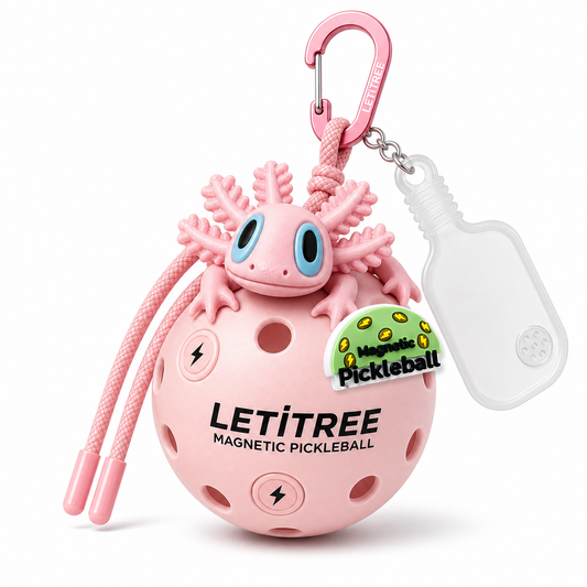 LETiTREE Magnetic Pickleball Keychain - Salamander Sakura Pink (SAL002)