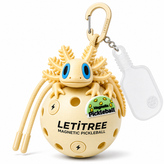 LETiTREE Magnetic Pickleball Keychain - Salamander Gold (SAL009)
