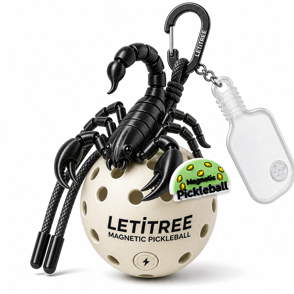 LETiTREE Magnetic Pickleball Keychain - Scorpion Articulated 23Cm 04 (SCP004)