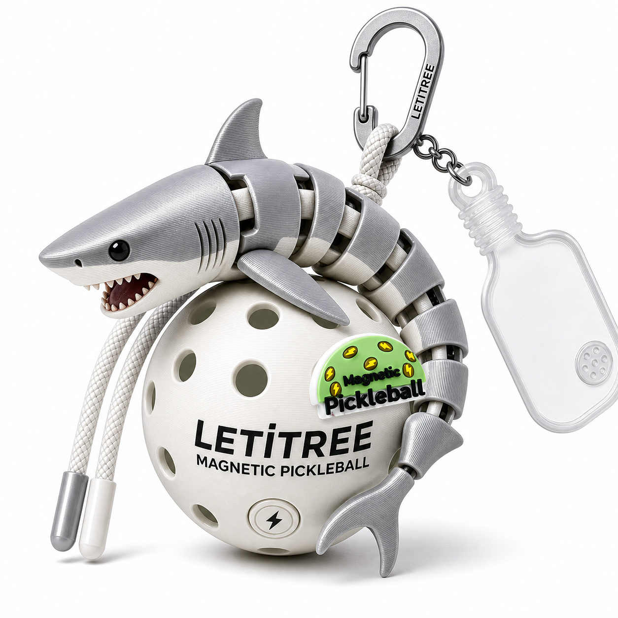 LETiTREE Magnetic Pickleball Keychain - Shark Orca Variant 01 (SHK001)