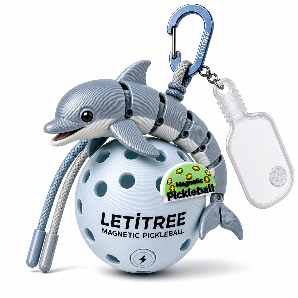 LETiTREE Magnetic Pickleball Keychain - Shark Orca Variant 02 (SHK002)