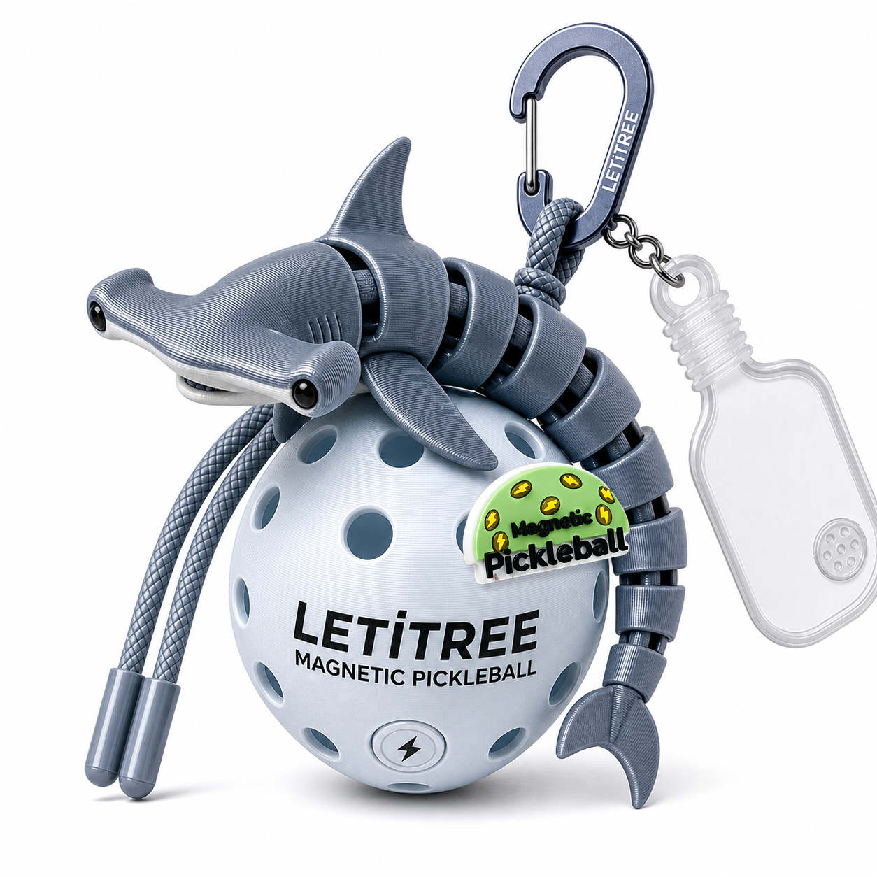 LETiTREE Magnetic Pickleball Keychain - Shark Orca Variant 07 (SHK007)