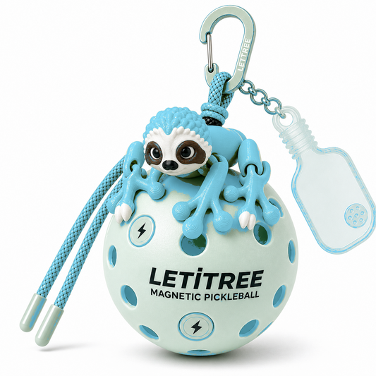 LETiTREE Magnetic Pickleball Keychain - Sloth Blue Local Reference (SLO005)
