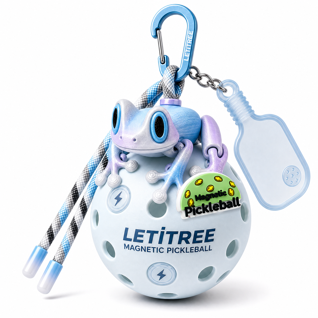 LETiTREE Magnetic Pickleball Keychain - Tree Frog Winter Random (TRF003)